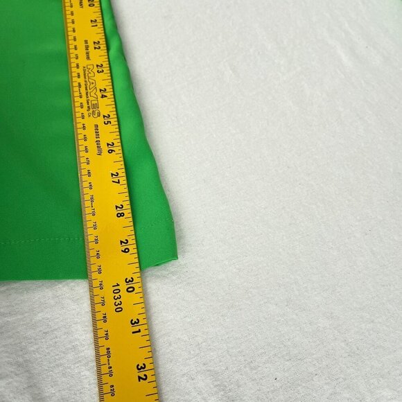 AMANDA UPRICHARD Wallace Pleated Straight Leg Pant Grass Green Polyester Size L - Picture 12 of 15